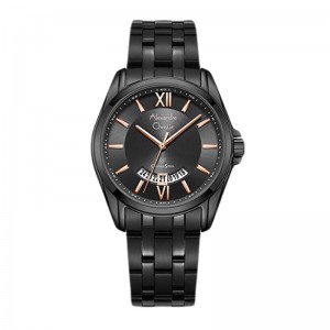 Alexandre Christie AC 8673 Black Rosegold Man MDBIPBARG
